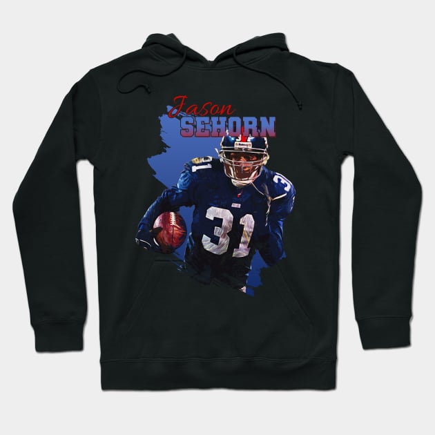 Jason Sehorn | Football Hoodie by Aloenalone